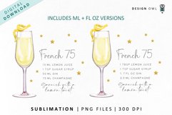 French 75 cocktail recipe in ml and oz