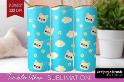 French Bulldog Dog Tumbler Wrap Cute Chibi Puppy Tumbler PNG Product Image 1