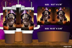 Halloween French Bulldog Wrap | Tumbler | Mug | Pen Product Image 2