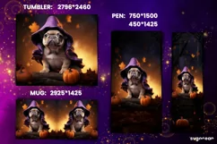 Halloween French Bulldog Wrap | Tumbler | Mug | Pen Product Image 3