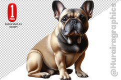 French Bulldog dog clipart- PNG File Product Image 1