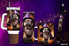 Halloween French Bulldog Wrap | Tumbler | Mug | Pen Product Image 1