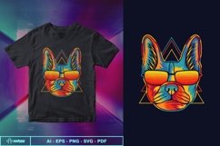 French bulldog colorful wearing a eyeglasses Product Image 1