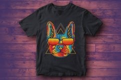 French bulldog colorful wearing a eyeglasses Product Image 2