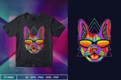 French bulldog colorful wearing a glasses Product Image 1