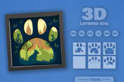 French Bulldog Sitting at the Park Layered Papercut Product Image 2