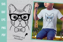 Cut file being used as a shirt print by a boy