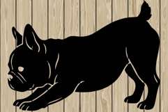 French bulldog stencil silhouette SVG Product Image 1