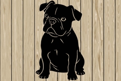 French bulldog stencil silhouette SVG Product Image 1