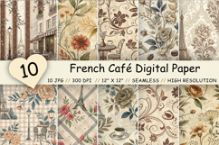french café pattern, french café paper, paris café pattern, parisian digital paper, café seamless pattern, café floral paper, café wallpaper design, bistro pattern paper, espresso aesthetic paper, vintage café pattern, parisian café paper, french bistro p