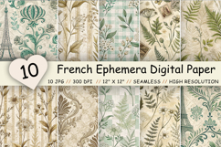 french ephemera paper, french digital paper, vintage botanical paper, botanical seamless pattern, antique french paper, french archive pattern, botanical archive paper, french label pattern, vintage stationery paper, french wallpaper paper, french stripe 