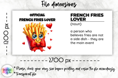 Funny French Fries Lover Definition Mug Wrap, Fast Food PNG Product Image 2