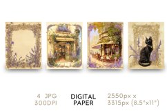 French Lavender Digital Paper Watercolor JPG