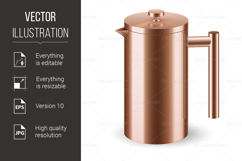 Copper coffee pot with a handle Product Image 1