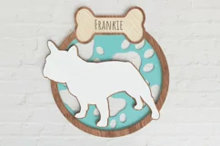 Layered French Bulldog Laser Cut File| Dog SVG Product Image 1