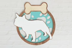 Layered French Bulldog Laser Cut File| Dog SVG Product Image 4