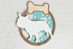 Layered French Bulldog Laser Cut File| Dog SVG Product Image 3