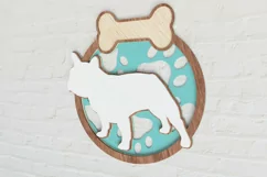 Layered French Bulldog Laser Cut File| Dog SVG Product Image 2