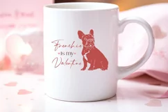 Frenchie Is My Valentine SVG | Dog Sublimation Retro Design Product Image 3
