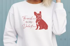 Frenchie Is My Valentine SVG | Dog Sublimation Retro Design Product Image 2