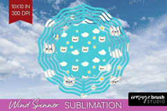 Frenchy Dog Wind Spinner Sublimation PNG Cute Chibi Puppy Product Image 1