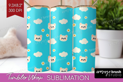 Frenchy Dog Tumbler Wrap Cute Chibi Puppy Tumbler PNG Product Image 1