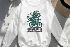 Fresh Air and Poor Choices SVG PNG Funny Raccoon Biking Product Image 3