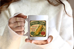 Fresh Corn Farm Market Sign PNG Product Image 2