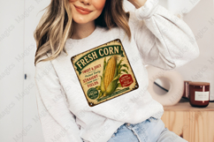 Fresh Corn Farm Market Sign PNG Product Image 4