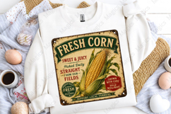 Fresh Corn Farm Market Sign PNG Product Image 5