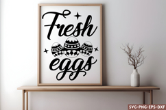Fresh eggs SVG, Farmhouse SVG Designs Product Image 1