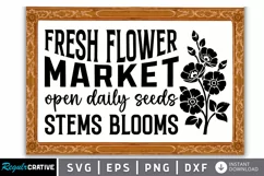 Fresh flower market open daily SVG, Flower Market SVG Design Product Image 1