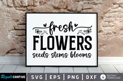 Fresh flowers seeds stems SVG, Flower Market SVG Design Product Image 1