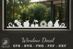 Fresh Fruits Window Decal SVG Product Image 1
