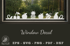 Fresh Fruits Window Decal SVG Product Image 1