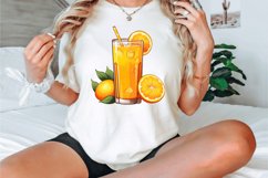 Watercolor Fresh Orange Juice Clipart Bundle Product Image 2