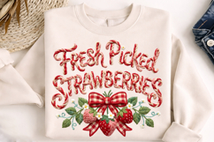 fresh picked strawberry, cottagecore strawberry png, strawberry shirt design, fruit sublimation png, farmhouse summer art, vintage berry graphic, garden lover design, rustic t shirt png, print on demand png, transparent png