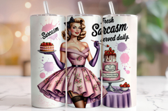 Fresh Sarcasm Served Daily Tumbler Wrap, Funny Tumbler Wrap Product Image 1