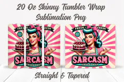 Fresh Sarcasm Served Daily Tumbler Wrap, Funny Tumbler Wrap Product Image 2