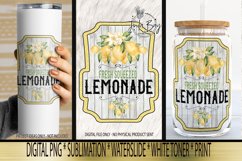 Fresh Squeezed Lemonade Glass Can wrap with vintage style label