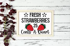 Fresh Strawberries 25 SVG, Farmhouse Sign SVG Design Product Image 2