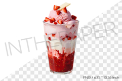 Fresh Strawberry Ganache Latte PNG Clipart Drink Beverage Product Image 1