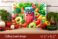 Kitchen Cutting Board | Fresh Vegetables Cutting Board Product Image 1