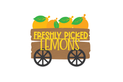 Laser Cut Freshly Picked Lemons Layered Decoration SVG Product Image 2