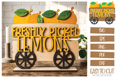 Laser Cut Freshly Picked Lemons Layered Decoration SVG Product Image 1