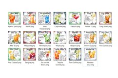 Fridge Magnet Bundle Cocktail Recipe Magnet Sublimation