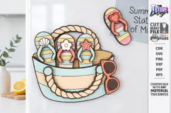 3D Cute Wooden Fridge Magnet Laser Cut | Summer | Kitchen Product Image 1