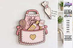 3D Cute Wooden Fridge Magnet Laser Cut | Bakery | Kitchen Product Image 1