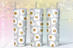 Fried eggs tumbler sublimation png, funny Easter tumbler PNG Product Image 1