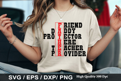 Funny Dad SVG Design - Friend daddy protector here teacher Product Image 2